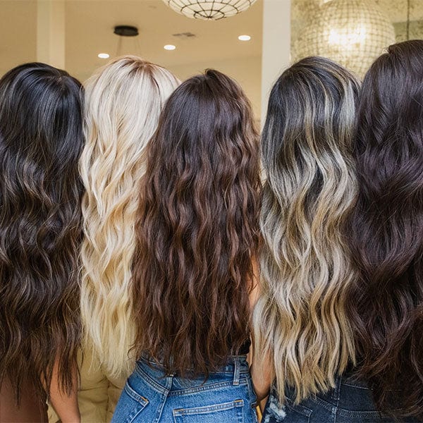Long, event-ready styled hair finished at Salon on 3rd